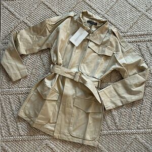 Naked Wardrobe Trench Coat in Khaki